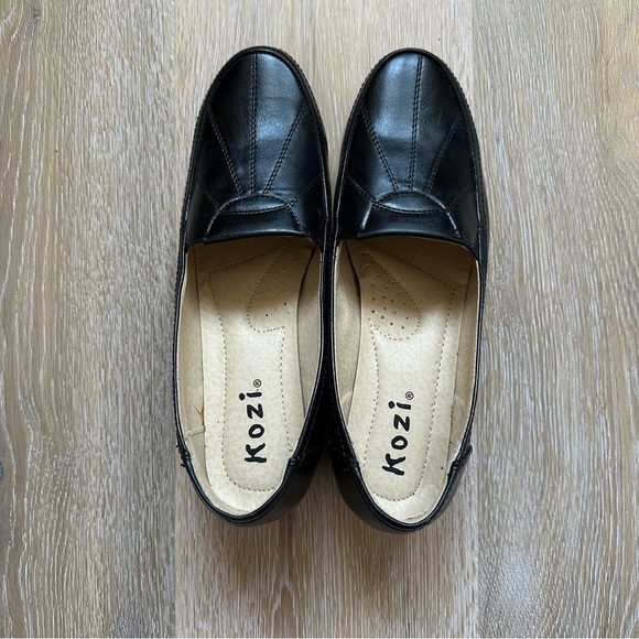 Kozi Black Wedge Heel Loafers - EU 41 - Picture 14 of 15